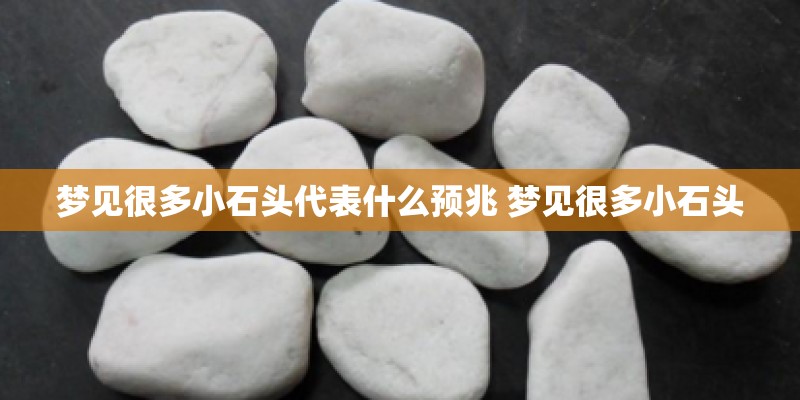 梦见很多小石头代表什么预兆 梦见很多小石头