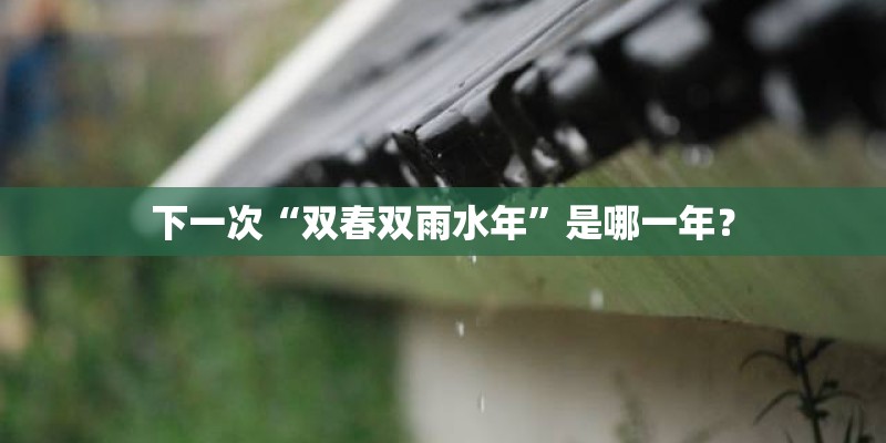 下一次“双春双雨水年”是哪一年？