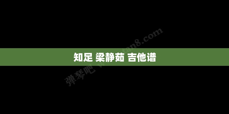 知足 梁静茹 吉他谱