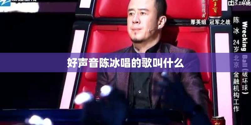好声音陈冰唱的歌叫什么