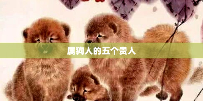 属狗人的五个贵人