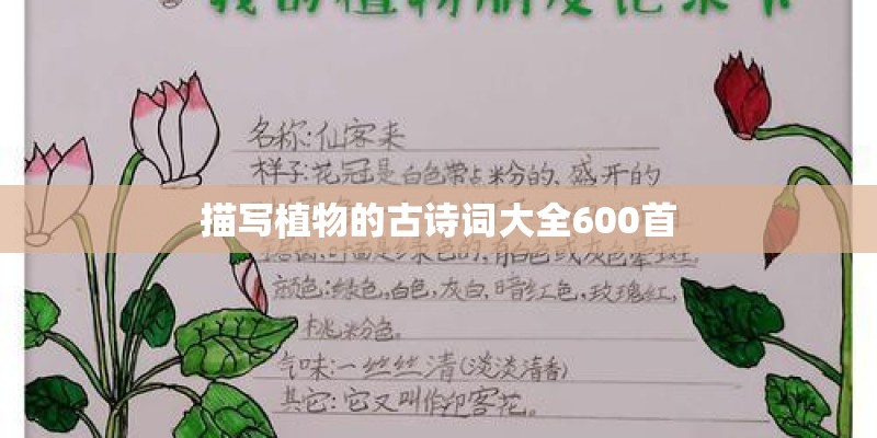 描写植物的古诗词大全600首